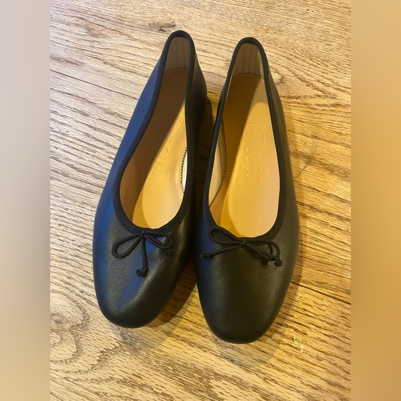 J. Crew Shoes Jcrew Zoe Ballet Flats In Leather Black Sz 85 Poshmark